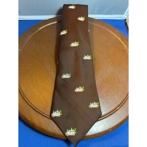 Artcraft Men's‎ Brown 100% Polyester Tie Police Necktie Keystone Cops